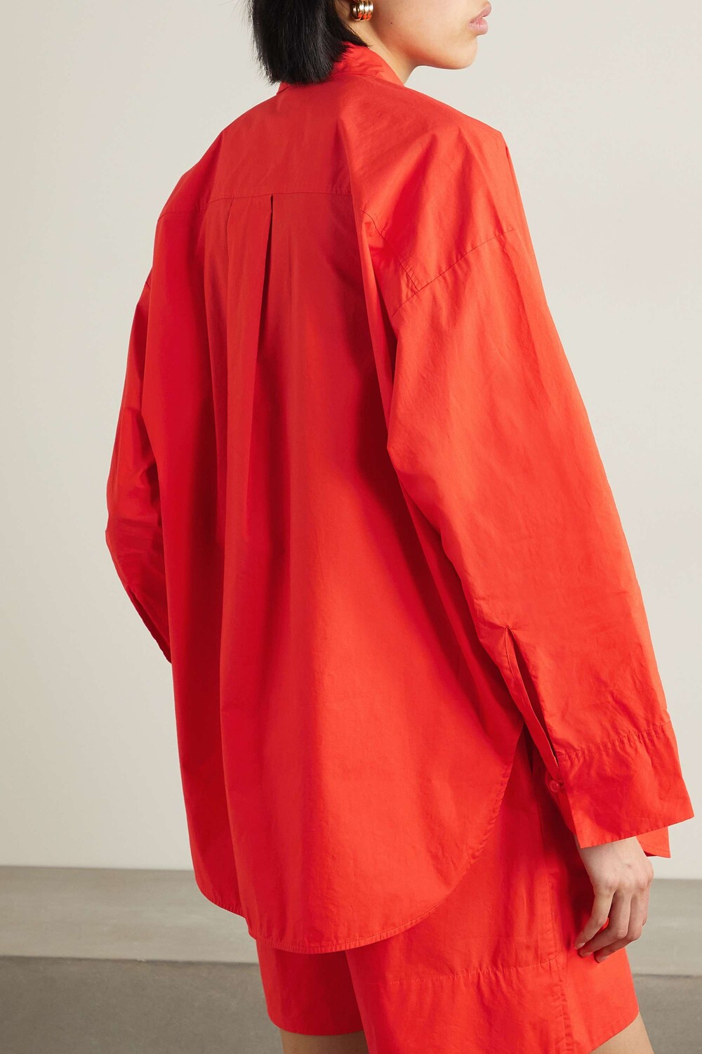 

BY MALENE BIRGER + NET SUSTAIN рубашка Derris из органического хлопка и поплина, апельсин