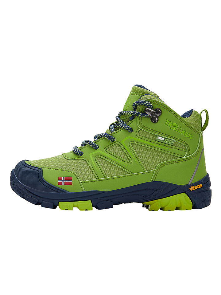 

Кроссовки Trollkids Trekkingboots Skarvan Hiker Mid, зеленый