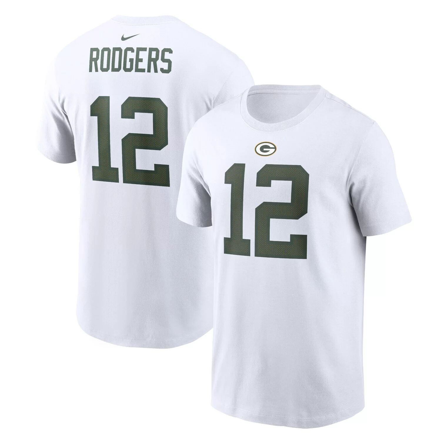 

Мужская белая футболка Nike Aaron Rodgers Green Bay Packers с именем и номером игрока, Белый