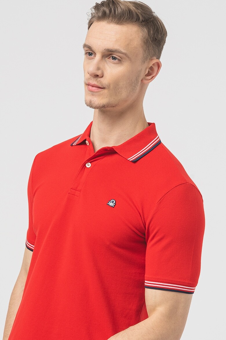 

Футболка из пике с воротником United Colors Of Benetton, красный