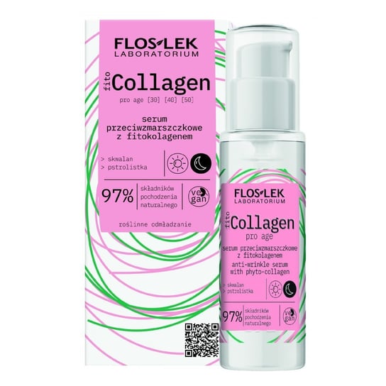 Сыворотка против морщин с фитоколлагеном для дня и ночи, 30 мл Floslek, Fito Collagen, FLOS-LEK