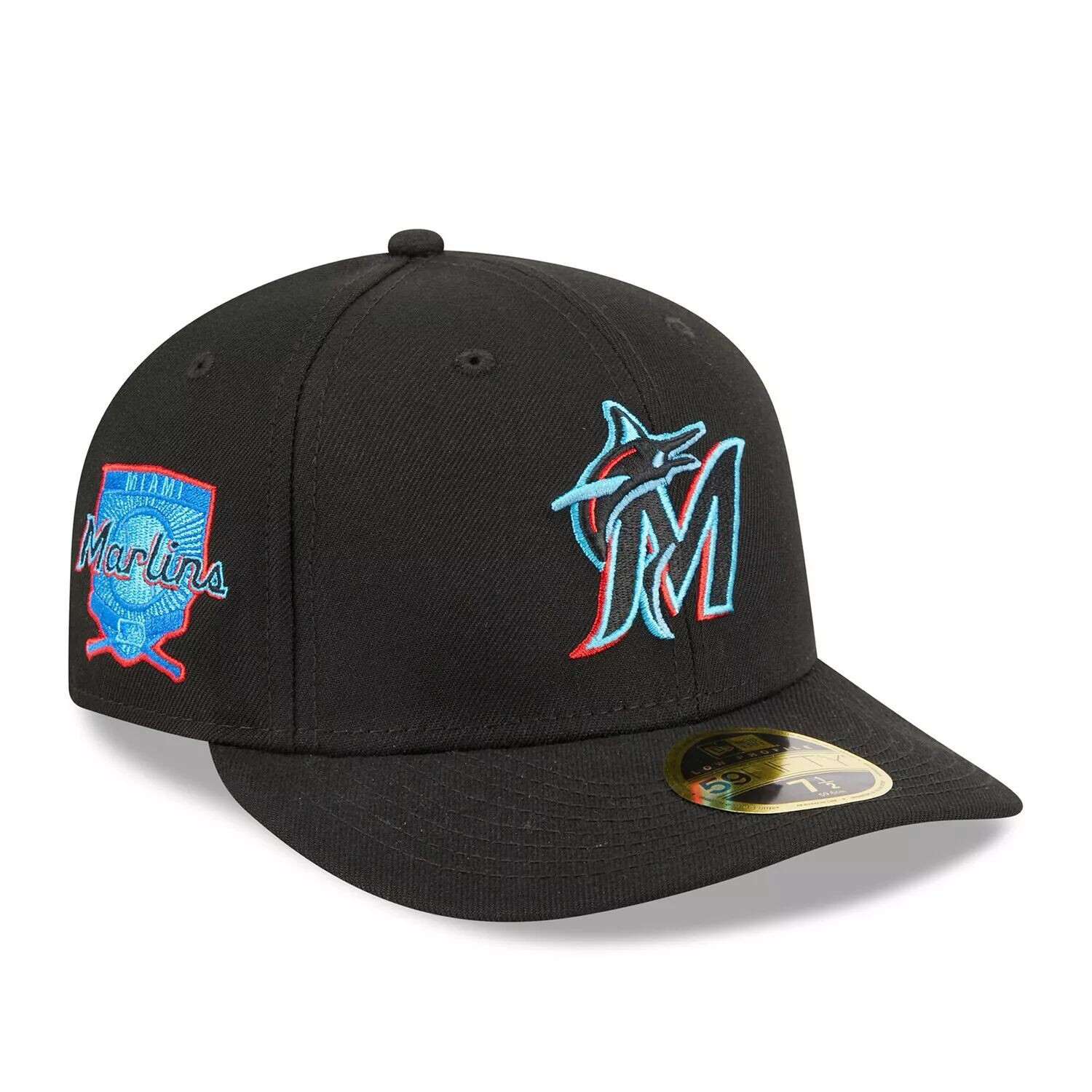 

Мужская шляпа New Era Black Miami Marlins 2023 MLB Father's Day Low Profile 59FIFTY