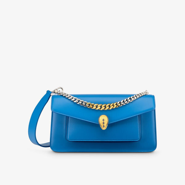 

Сумка на плечо Serpenti East-West Maxi Chain среднего размера Bvlgari, синий
