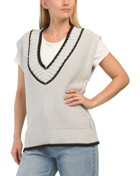 

Свитер с V-образным вырезом, жилет Elan, цвет Heather Grey