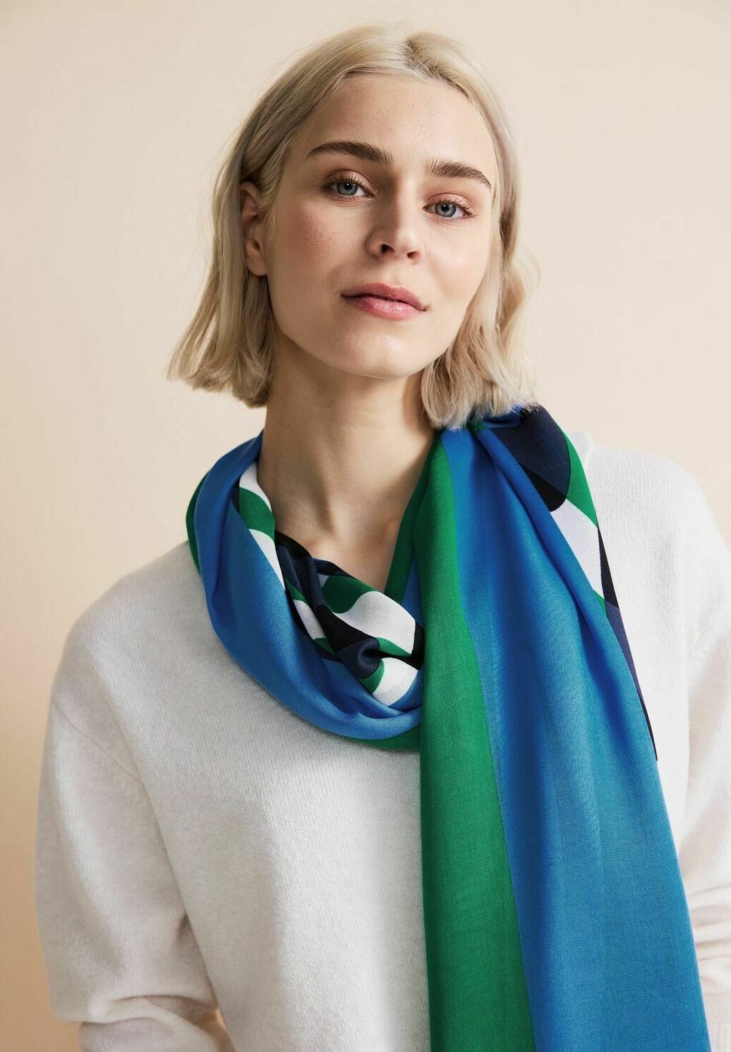 

Шарф PRINT LONG Street One, цвет blau