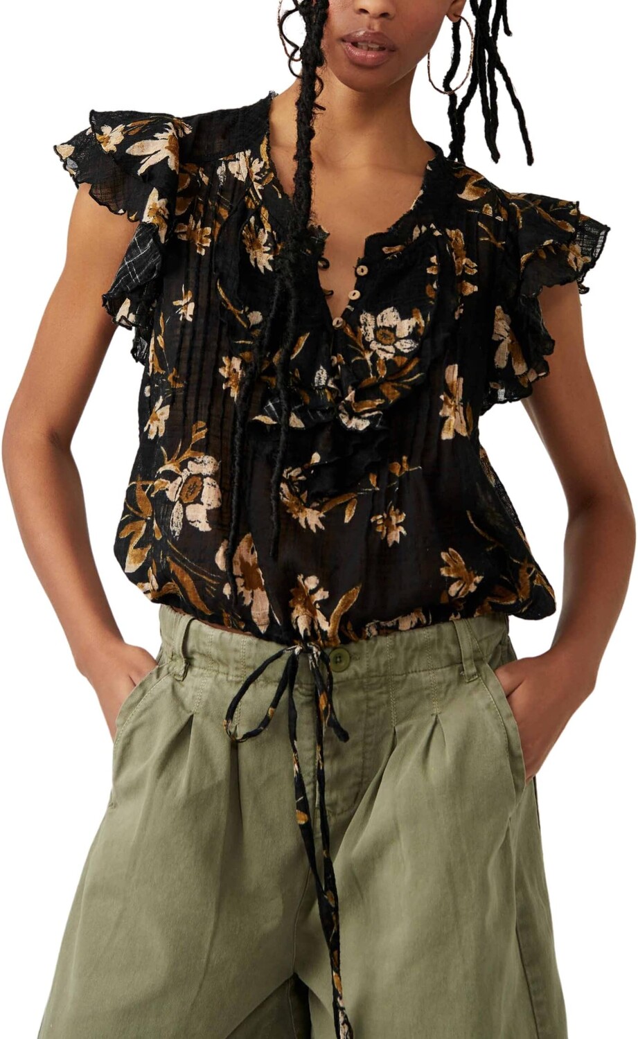 

Топ Naya с принтом Free People, цвет Black Combo