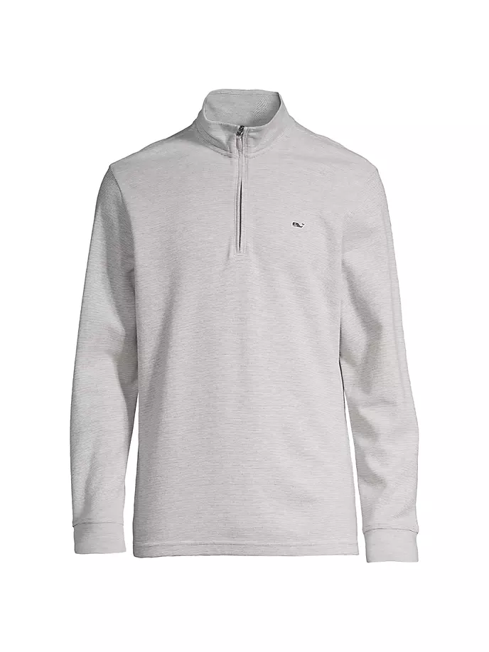 

Свитер с молнией длиной в четверть и соленой водой Vineyard Vines, цвет granite