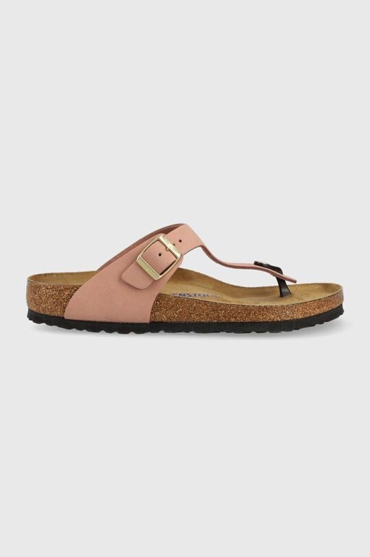 Шлепанцы Gizeh из нубука Birkenstock, розовый