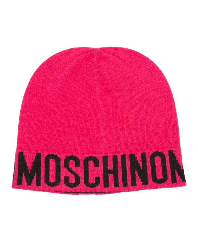 

Стильная шерстяная шапка Moschino, розовый