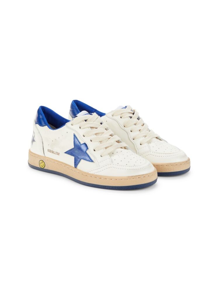 

Детские кроссовки из перфорированной кожи Golden Goose, цвет White Blue