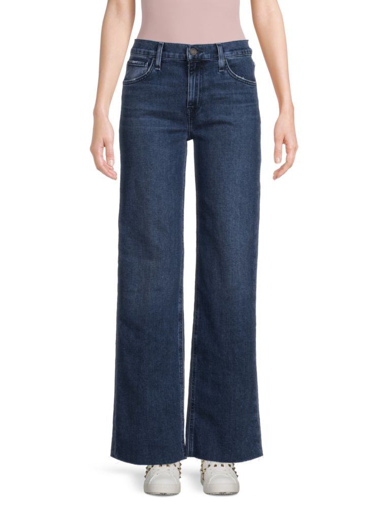 цена Широкие джинсы с высокой посадкой Rosie Hudson, цвет North Fork Blue