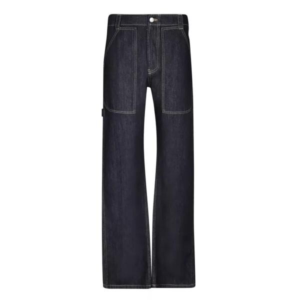 

Джинсы rigid cotton straight-leg silhouette Alexander Mcqueen, синий