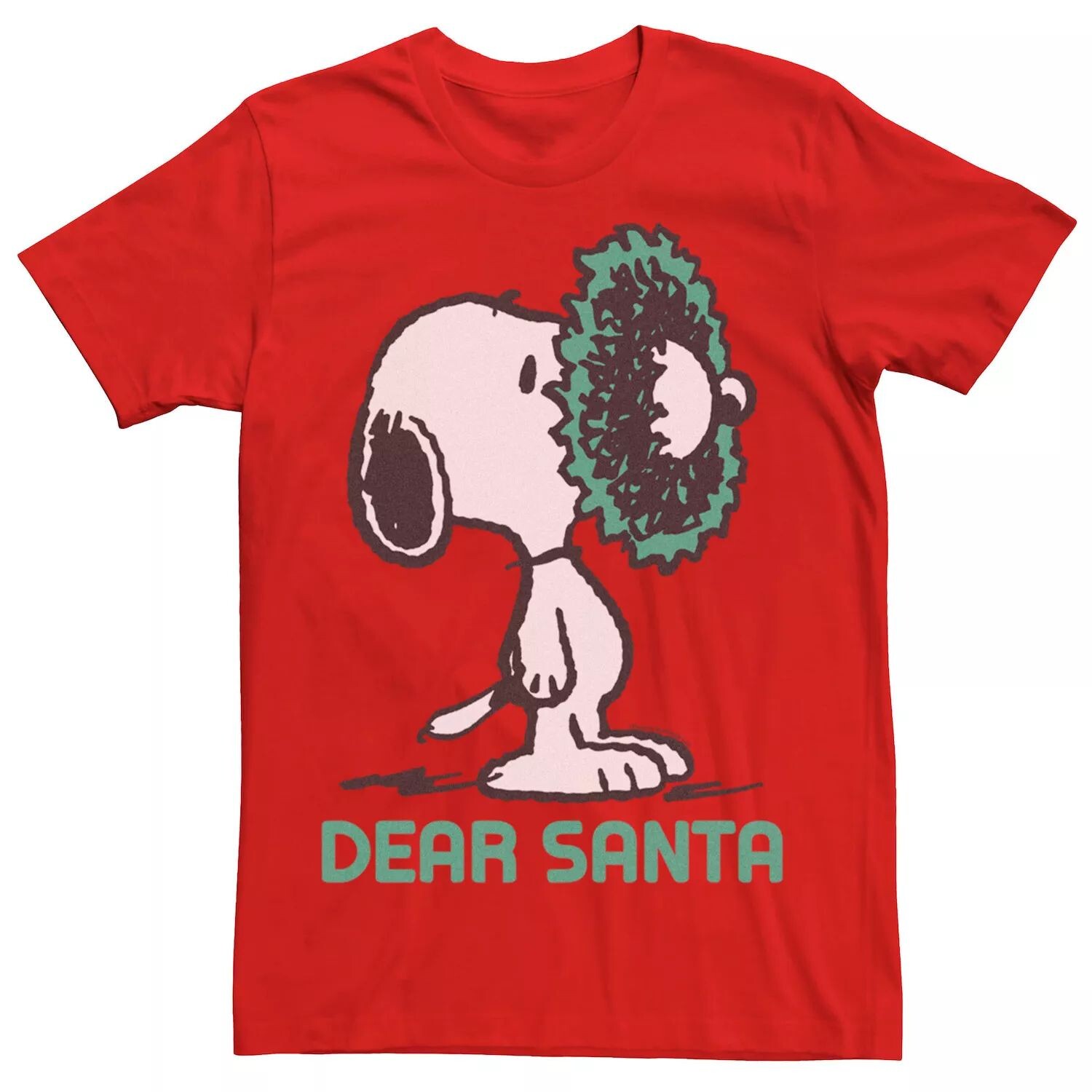 

Мужская классическая футболка Snoopy Dear Santa цвета арахиса Licensed Character
