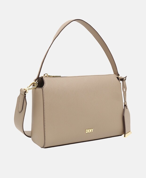 

Кожаная сумка через плечо DKNY, карамель