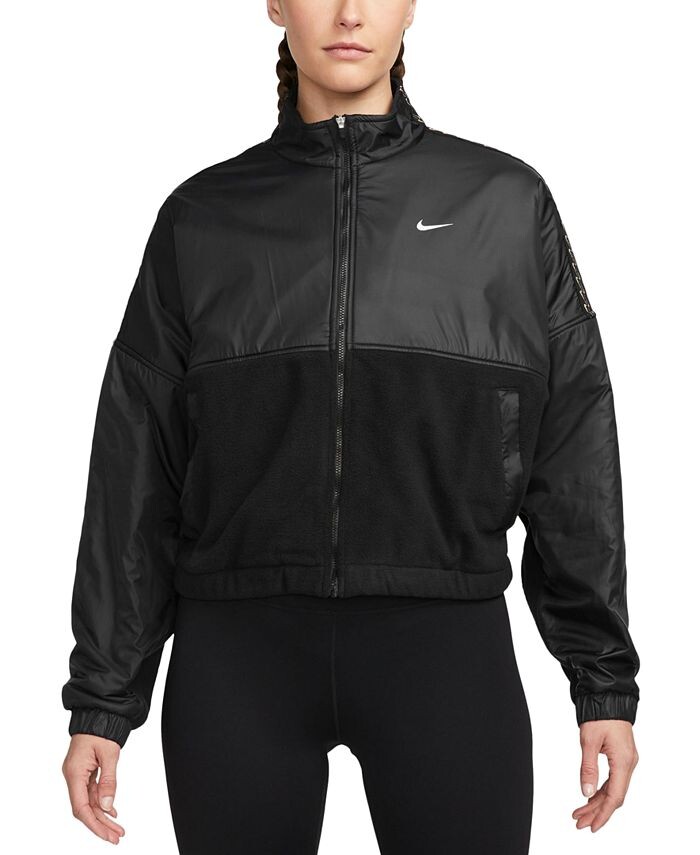 

Женская флисовая куртка One Therma-FIT с молнией во всю длину Nike, черный