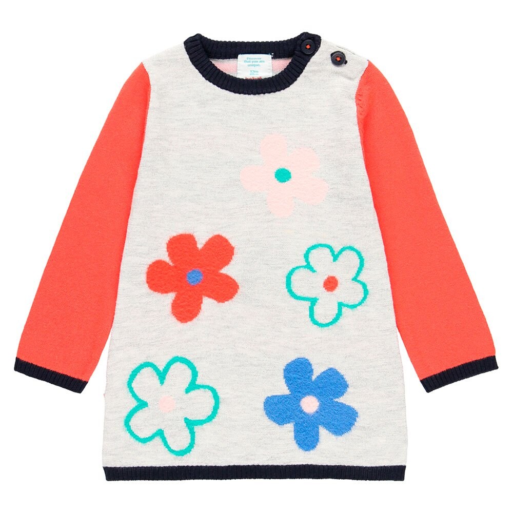 

Платье Boboli Tricotosa Flowers And Stripes, серый