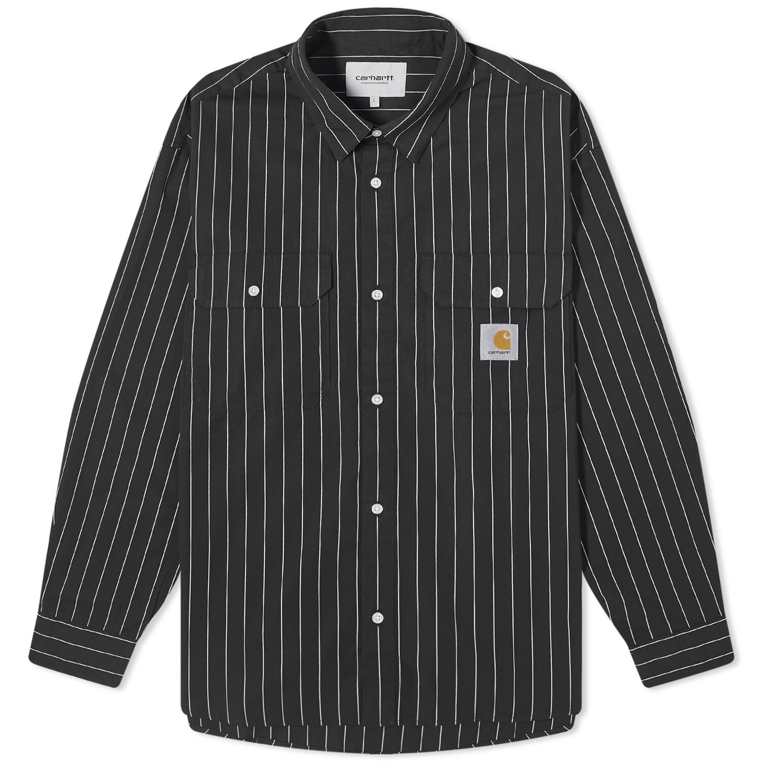 

Рубашка Carhartt Wip Orlean Stripe, цвет Black & White