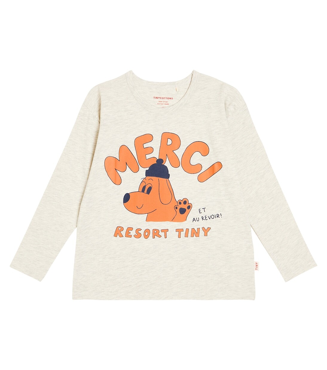 

Футболка merci из хлопкового джерси Tinycottons, серый