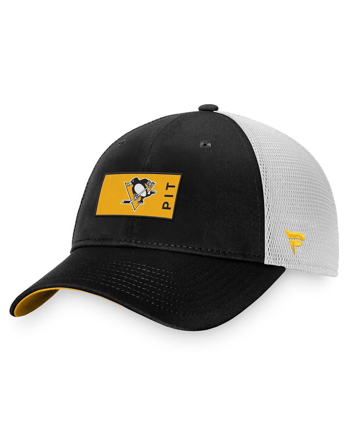 

Мужская черная фирменная кепка Pittsburgh Penguins Authentic Pro Rink Trucker Snapback Fanatics