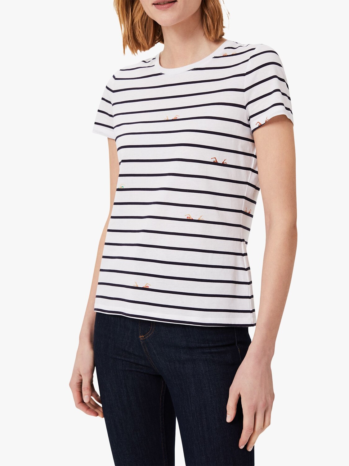 

Футболка Hobbs Pixie Stripe, Белый/Мульти