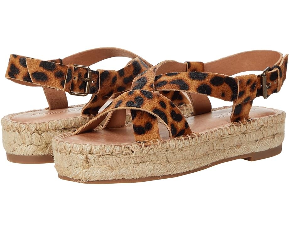 Сандалии Madewell Aleh Asymmetric Espadrille Sandal, цвет Truffle Multi