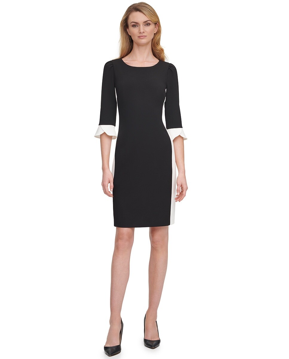 

Платье миди с длинными рукавами DKNY, мультиколор