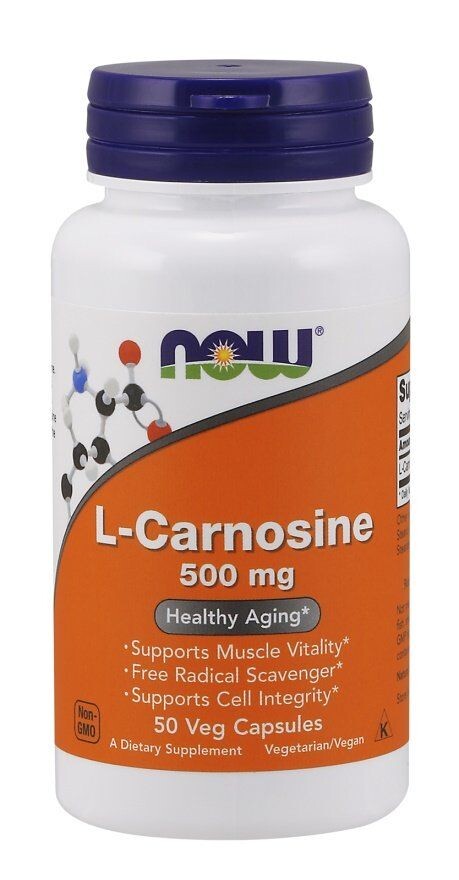 

Препарат, поддерживающий кровеносную, нервную и иммунную системы Now Foods L-Carnosine 500 mg, 50 шт