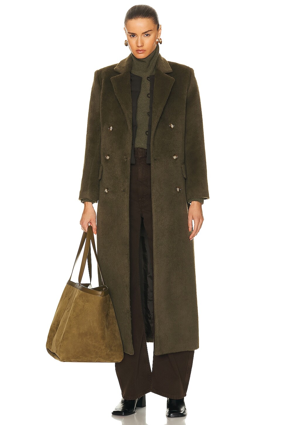

Пальто Brandon Maxwell The Arden, цвет Dark Olive