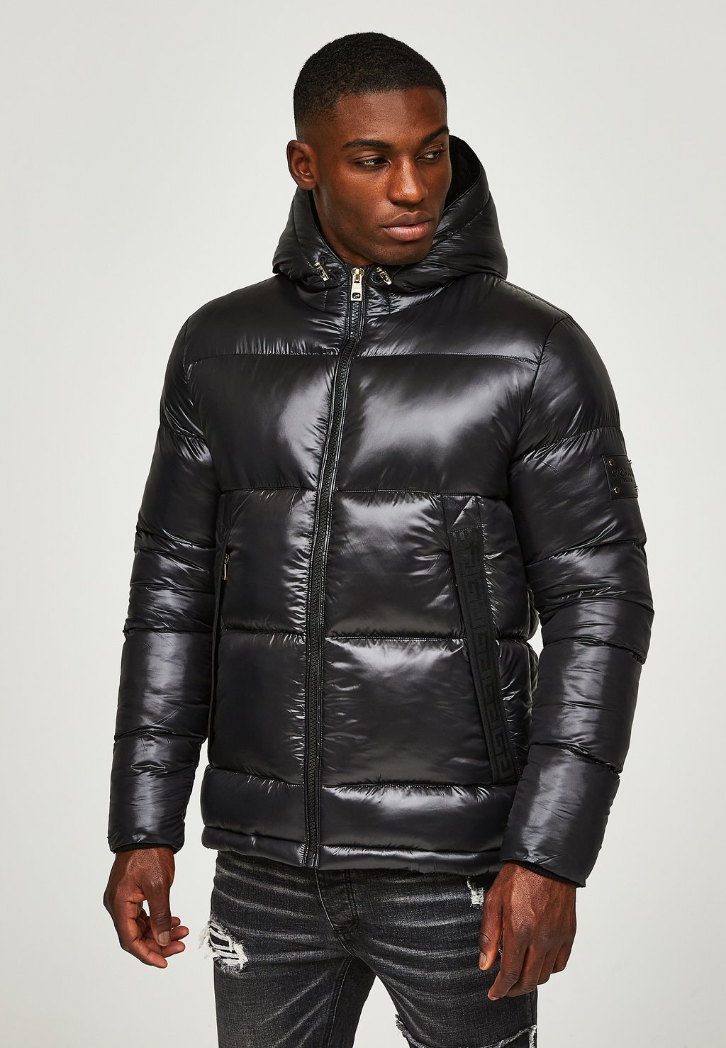 Зимняя куртка Alfrenos Short Puffer Jacket Glorious Gangsta, цвет jet black