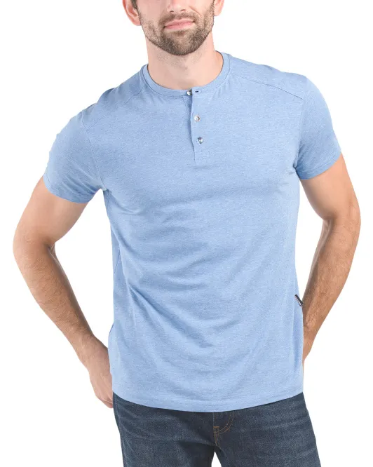 

Футболка Tri Blend Henley Kenneth Cole, синий