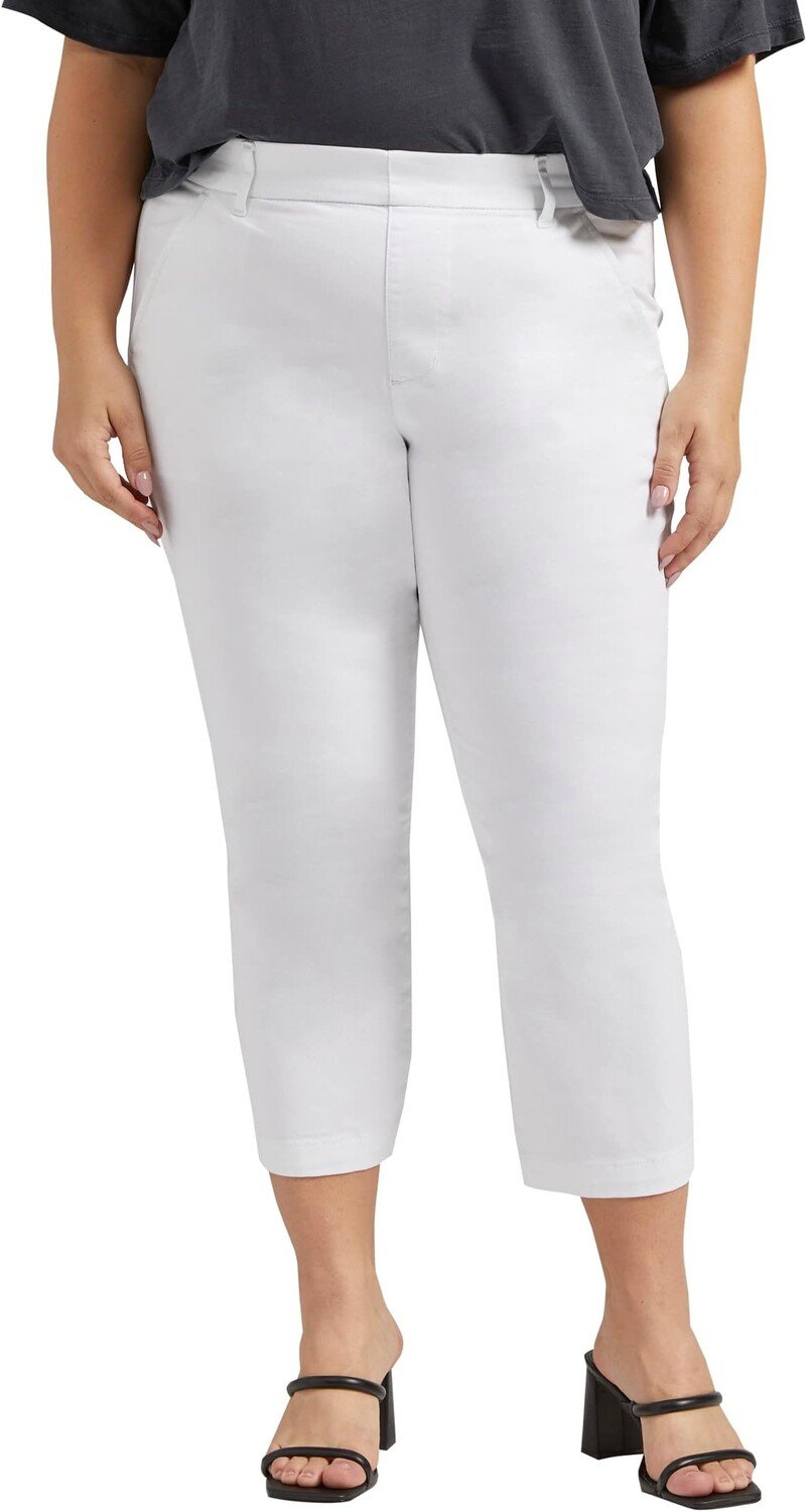 

Брюки Plus Size Maddie Mid-Rise Capris Jag Jeans, белый