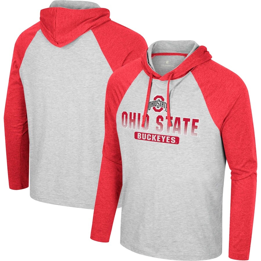 

Футболка с длинным рукавом Colosseum Ohio State Buckeyes, серый