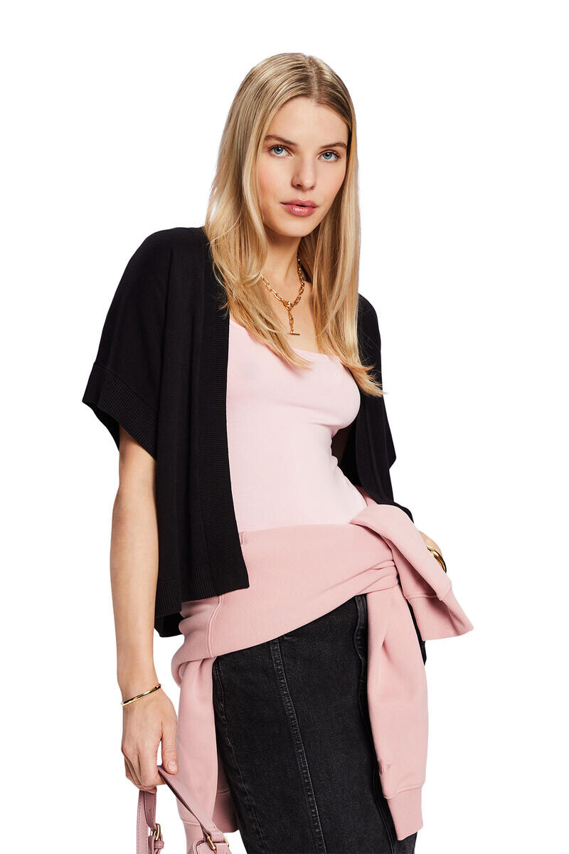 

Короткий открытый кардиган-кимоно Esprit, черный