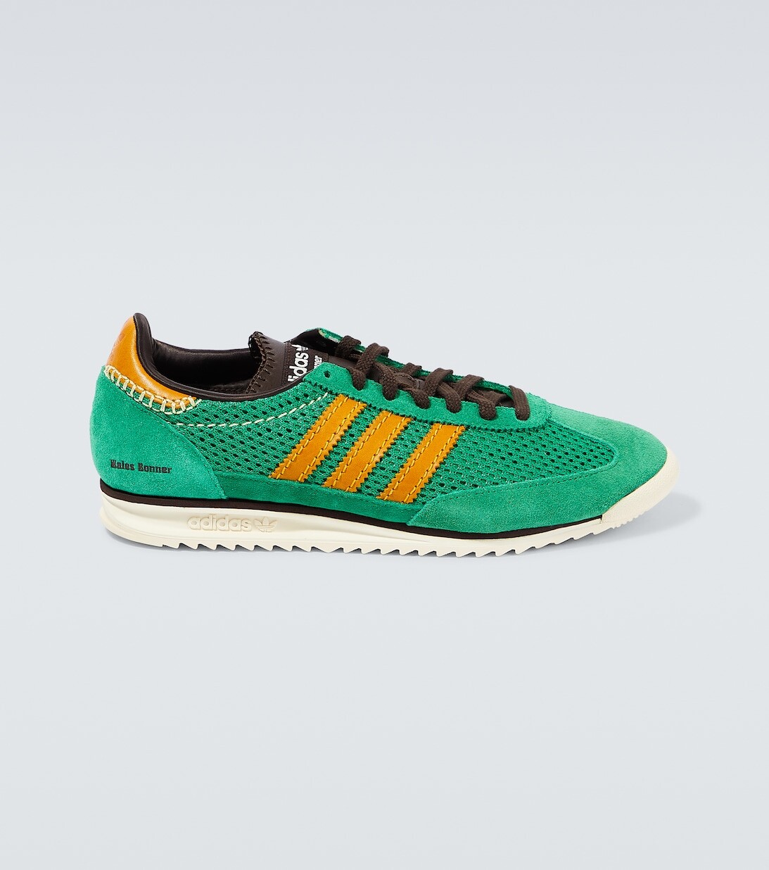 

Кроссовки из коллаборации с Wales Bonner SL72 из замши и трикотажа Adidas, зеленый