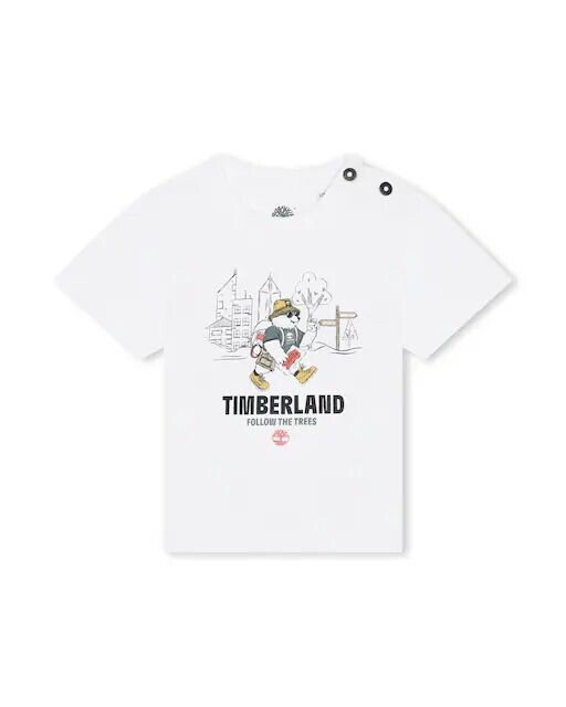

Футболка для мальчика с короткими рукавами и рисунком спереди Timberland, белый
