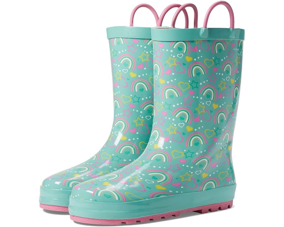 Ботинки Western Chief Confetti Rainbow Rain Boots, цвет Turquoise