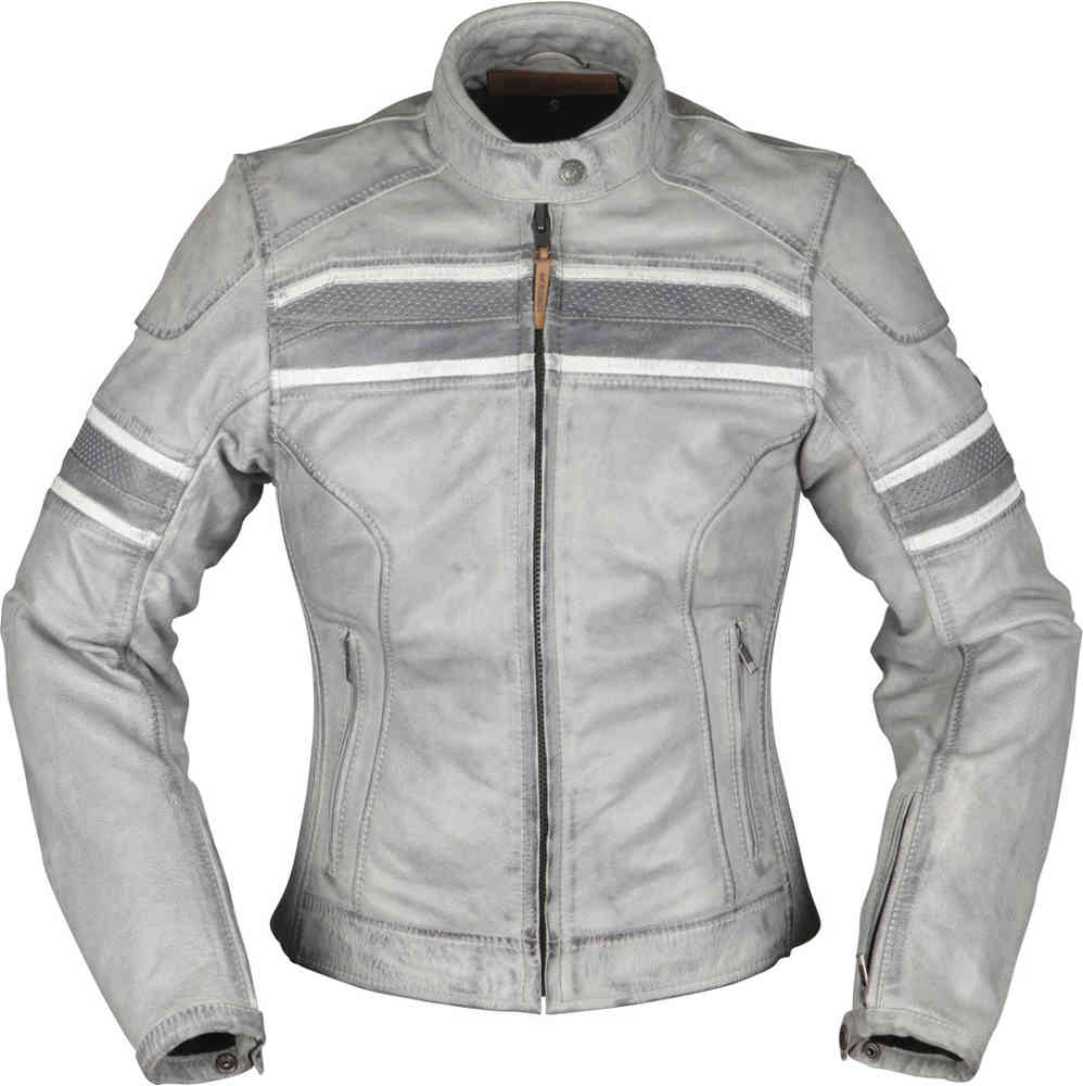 Iona Женская мотоциклетная кожаная куртка Modeka, светло-серый