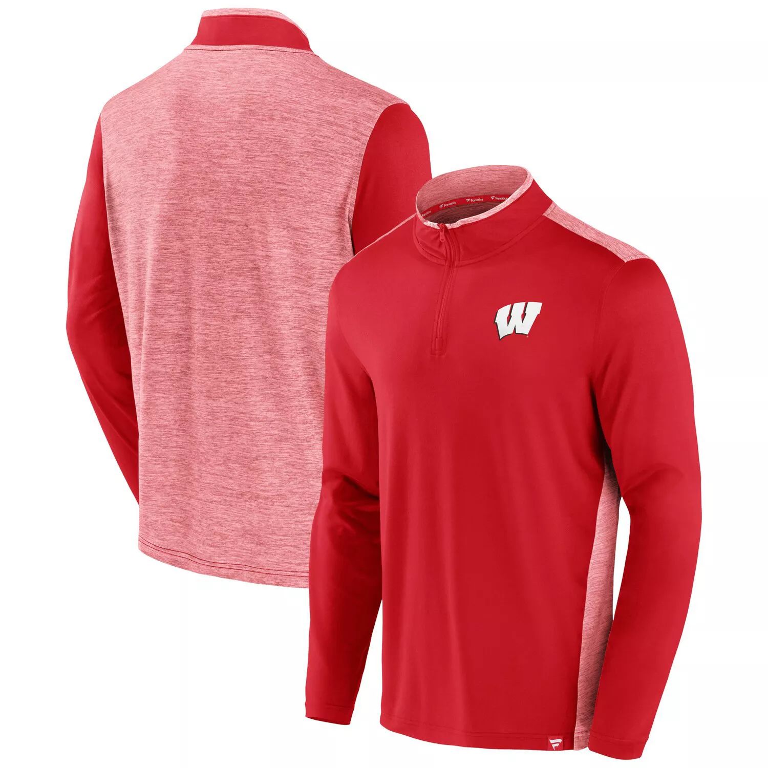 цена Мужская фирменная красная куртка Wisconsin Badgers с молнией на четверть Fanatics
