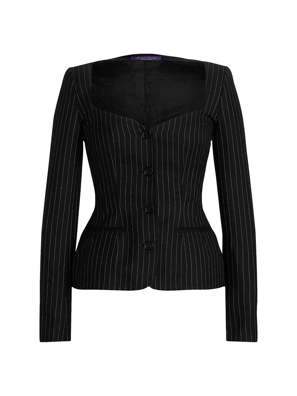 

Куртка Serilda в тонкую полоску Ralph Lauren Collection, черный