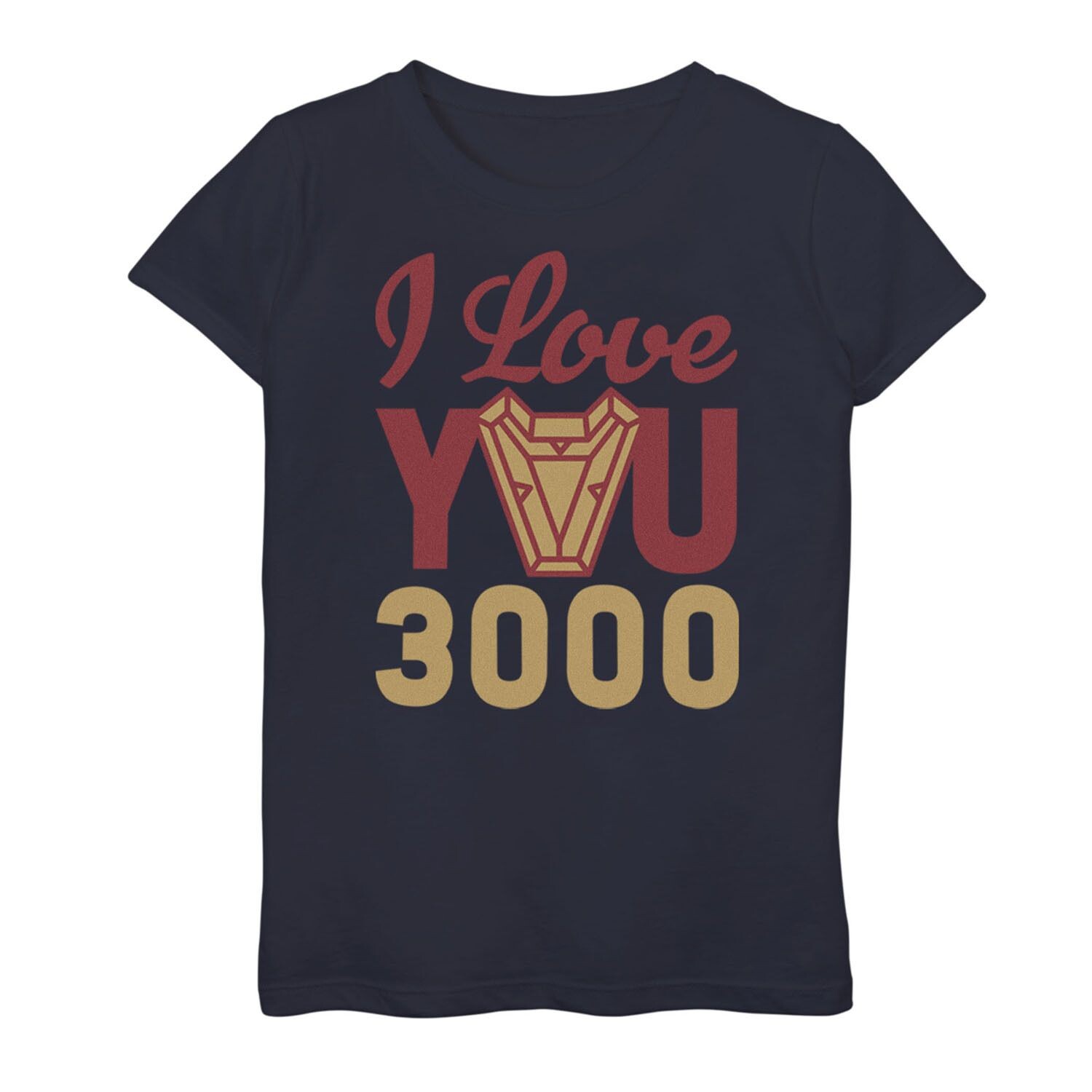 

Футболка для девочек 7–16 лет с надписью «I Love You 3000» «Marvel Avengers Endgame Iron Man» Licensed Character