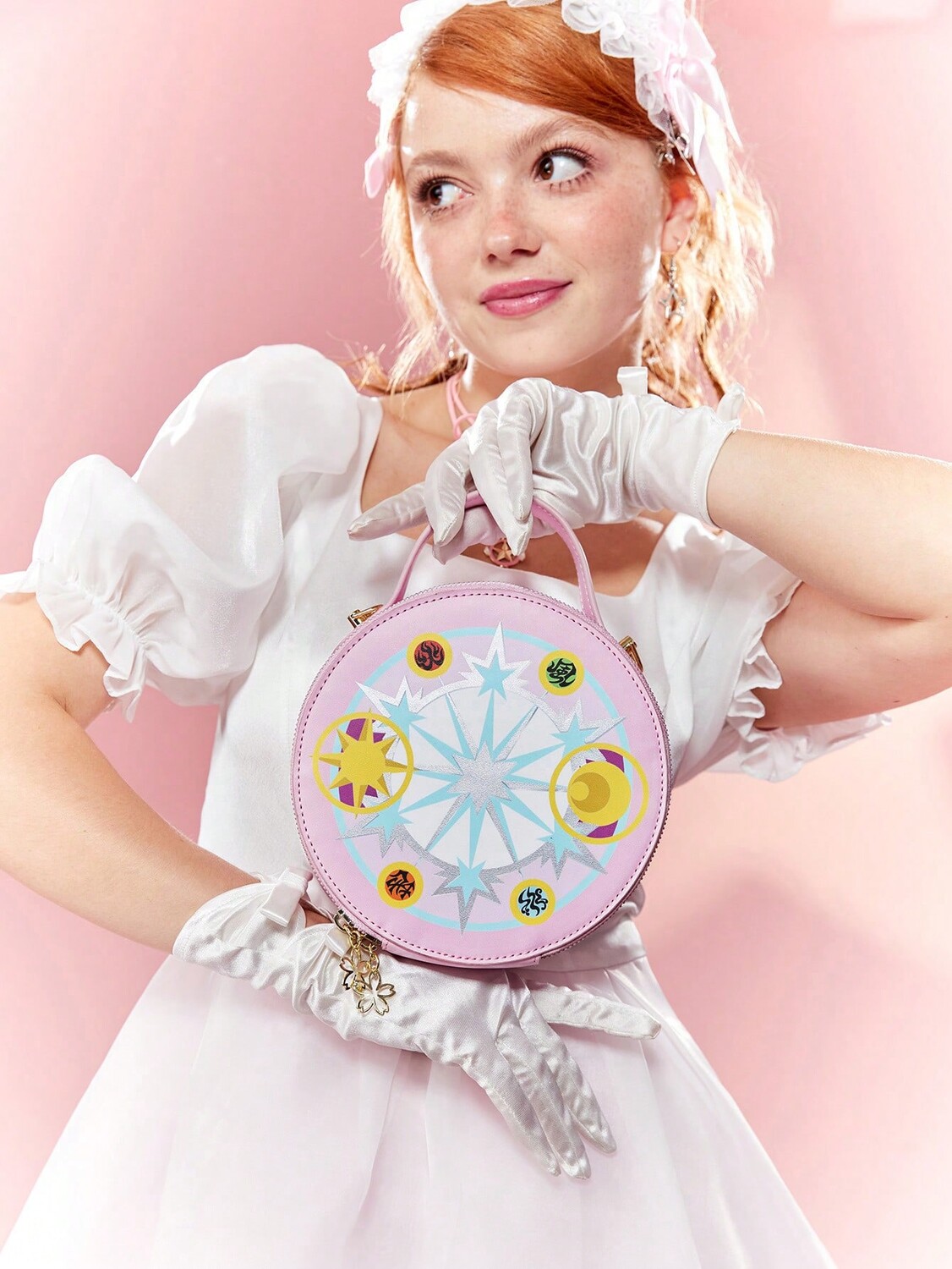 

Сумка круглая Shein Collaboration, розовый