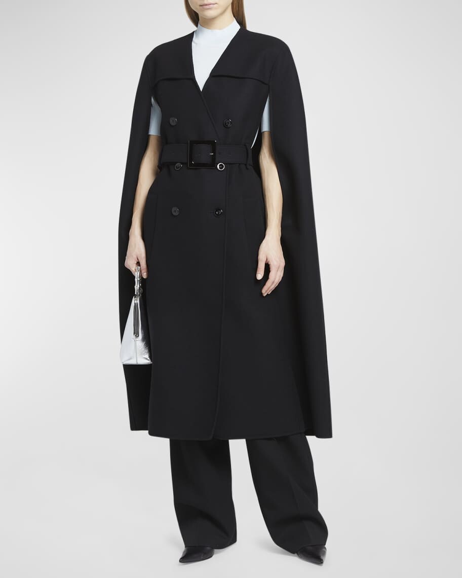 

Тренч из шерсти с поясом Jil Sander
