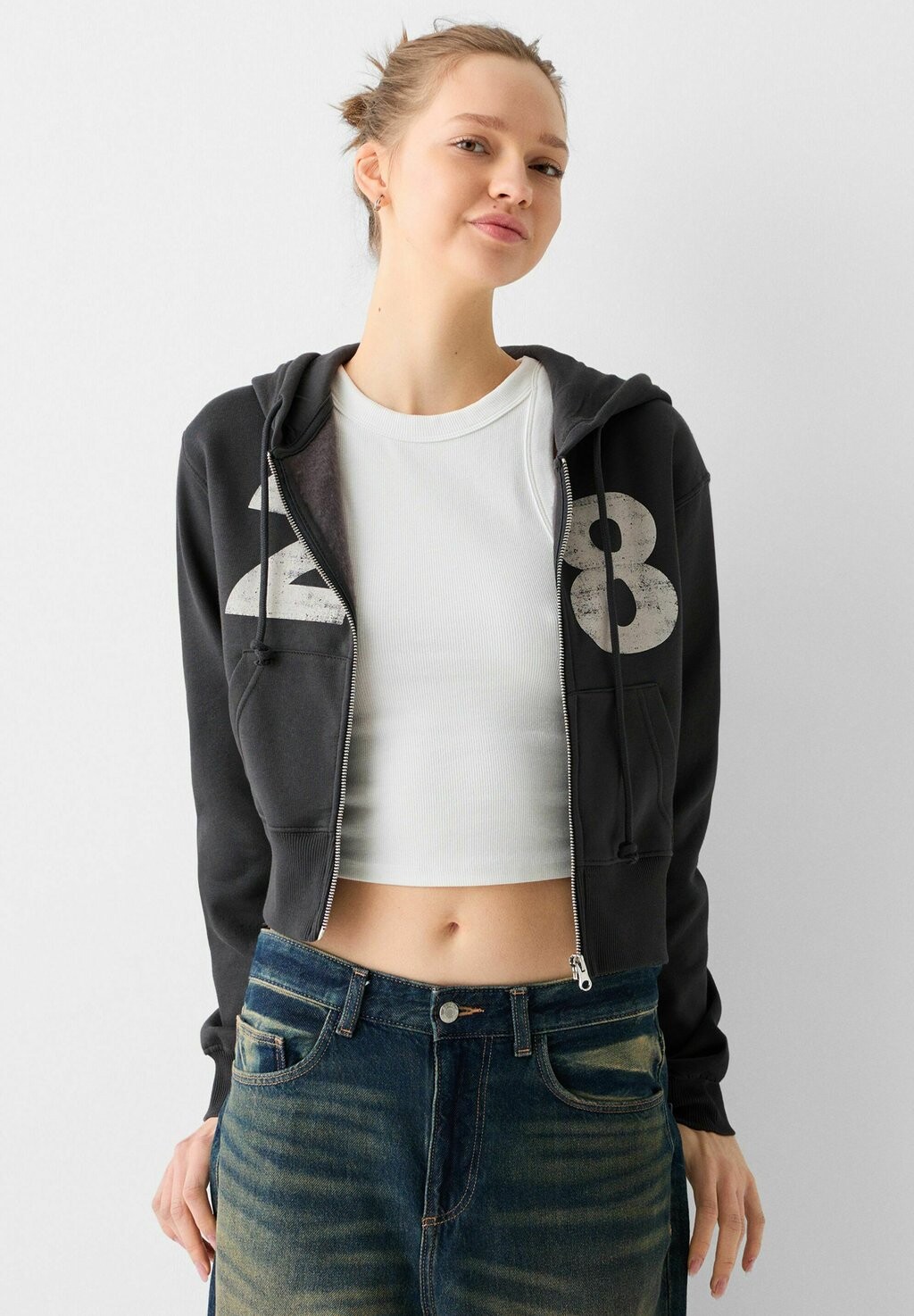 

Толстовка Bershka, цвет grey