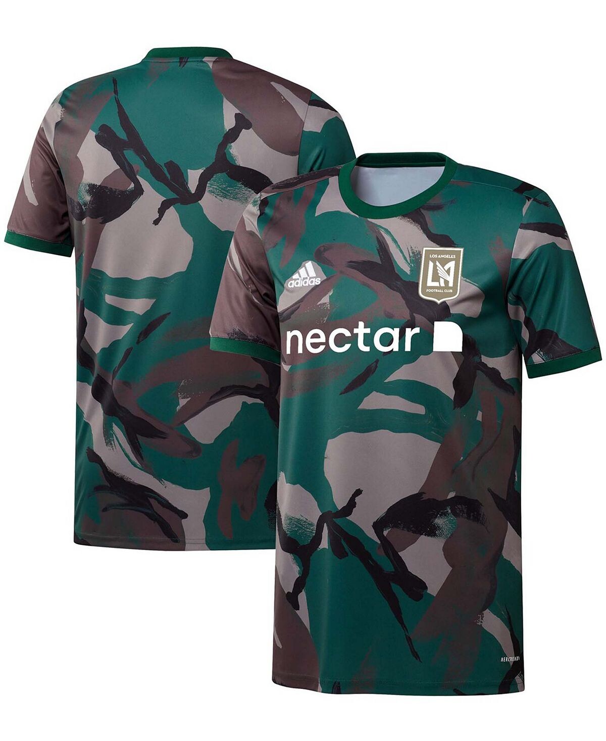 

Мужская предматчевая футболка Lafc 2021 с камуфляжным принтом adidas
