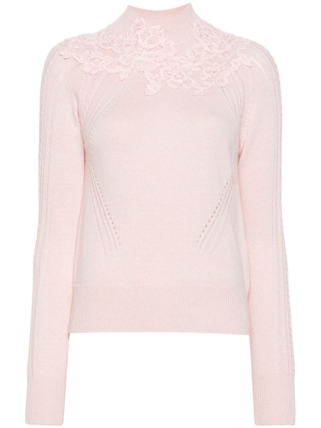 

Ermanno Scervino свитер с цветочным кружевом, розовый