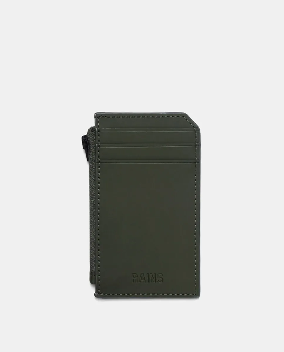 

Кошелек для карточек черного цвета Rains, цвет Verde Militar