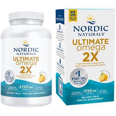 цена Nordic Naturals Ultimate Omega 2X Лимон 180 софтгелей