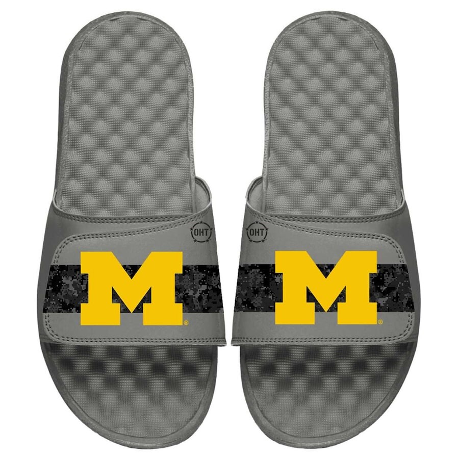 

Шлепанцы ISlide Michigan Wolverines, серый