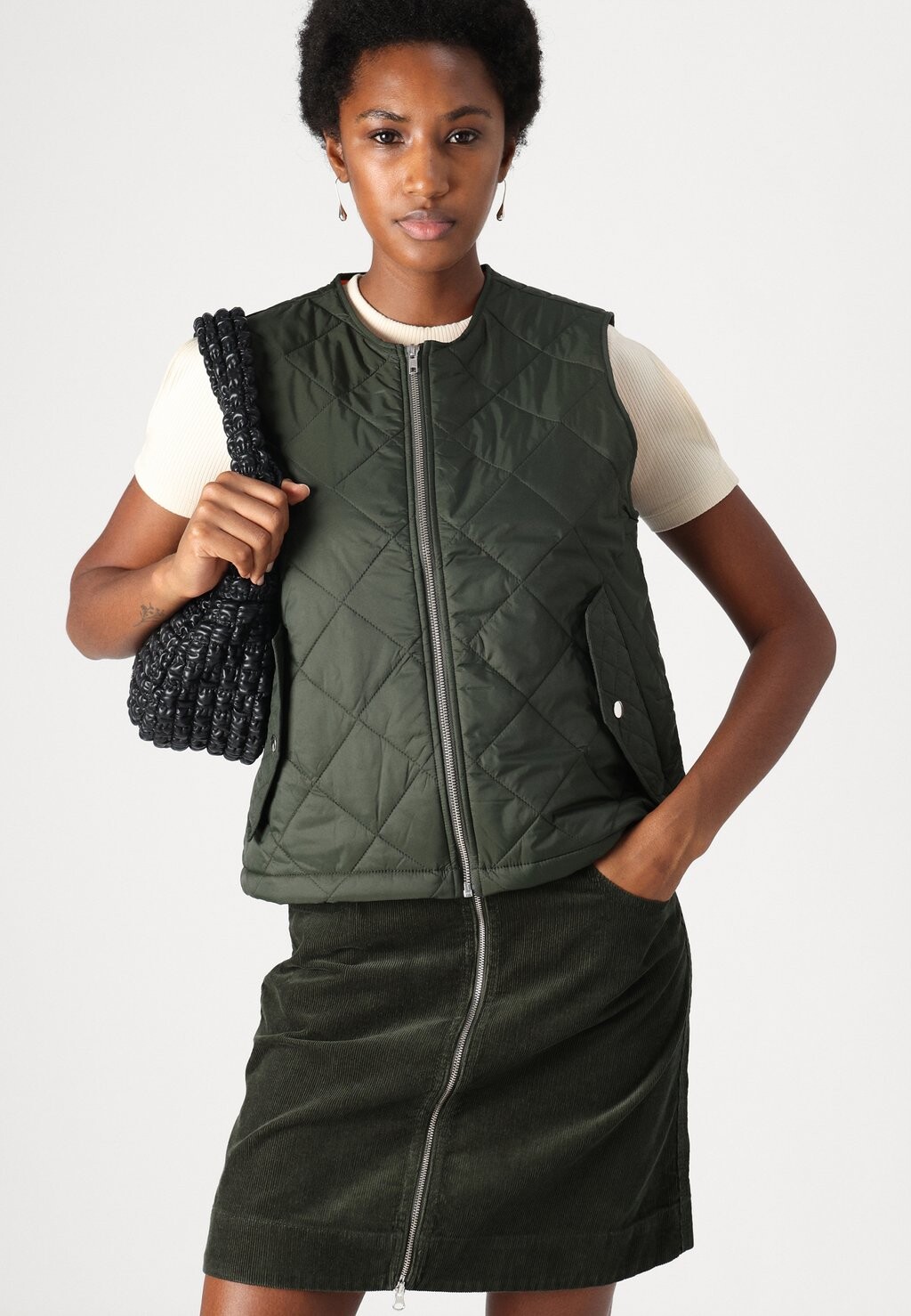 

Мини-юбка MINI RIVA SKIRT Mads Nørgaard, темно-зеленый