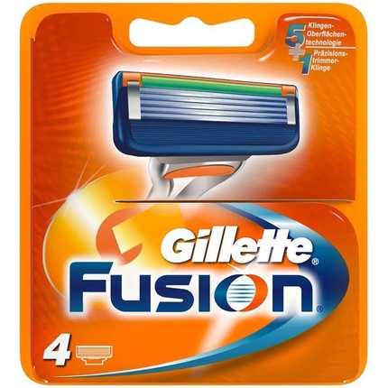 цена Лезвия для бритвы Fusion, 4 шт., Gillette